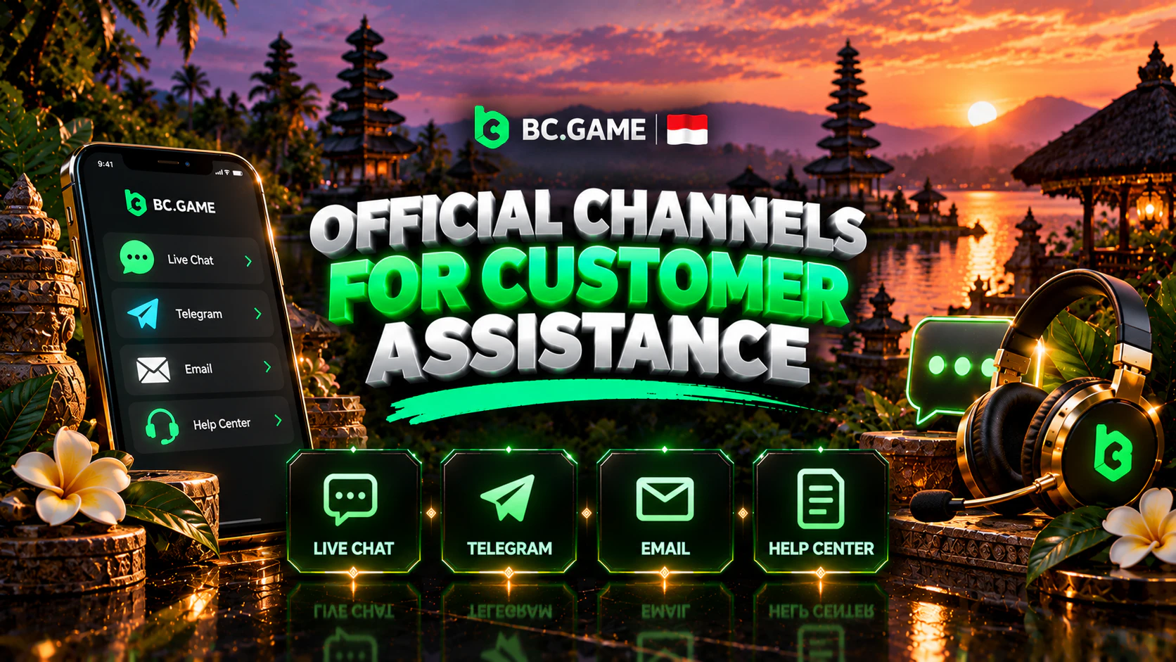 Official Channels for Customer Assistance BC Game for Indonesia