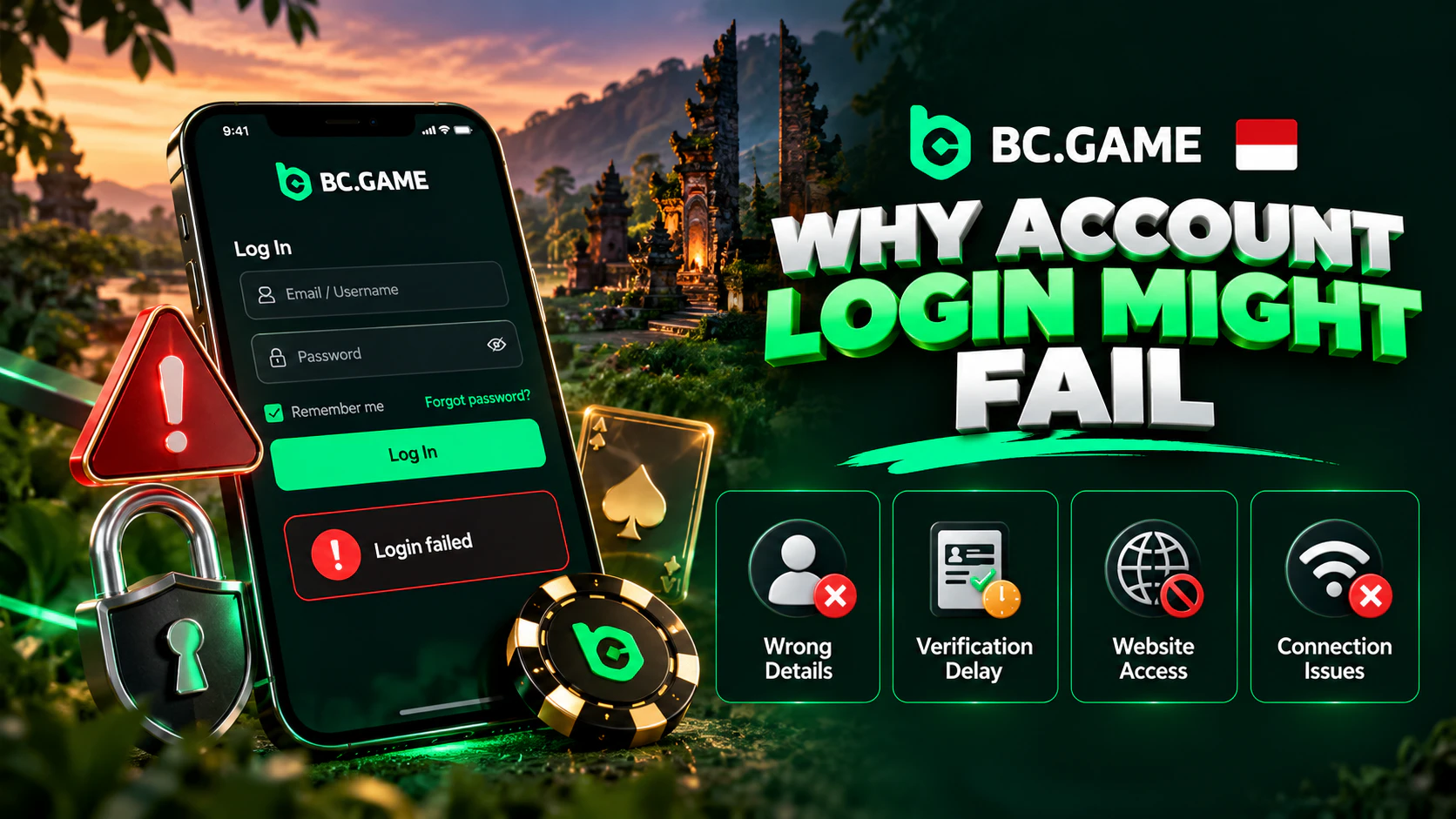 Why logging into a BC Game account in Indonesia fails